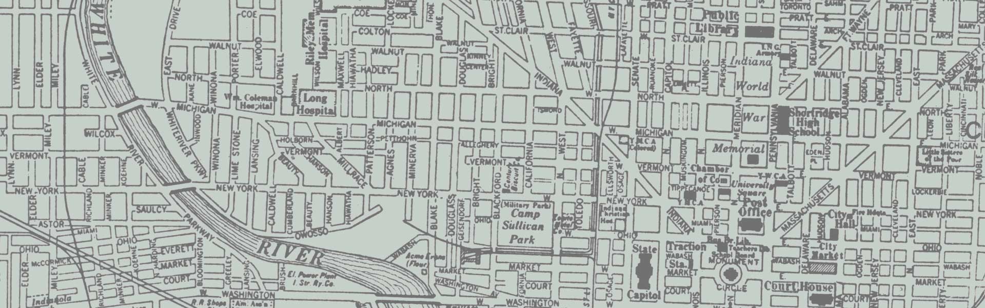 Section of Indianapolis street map.