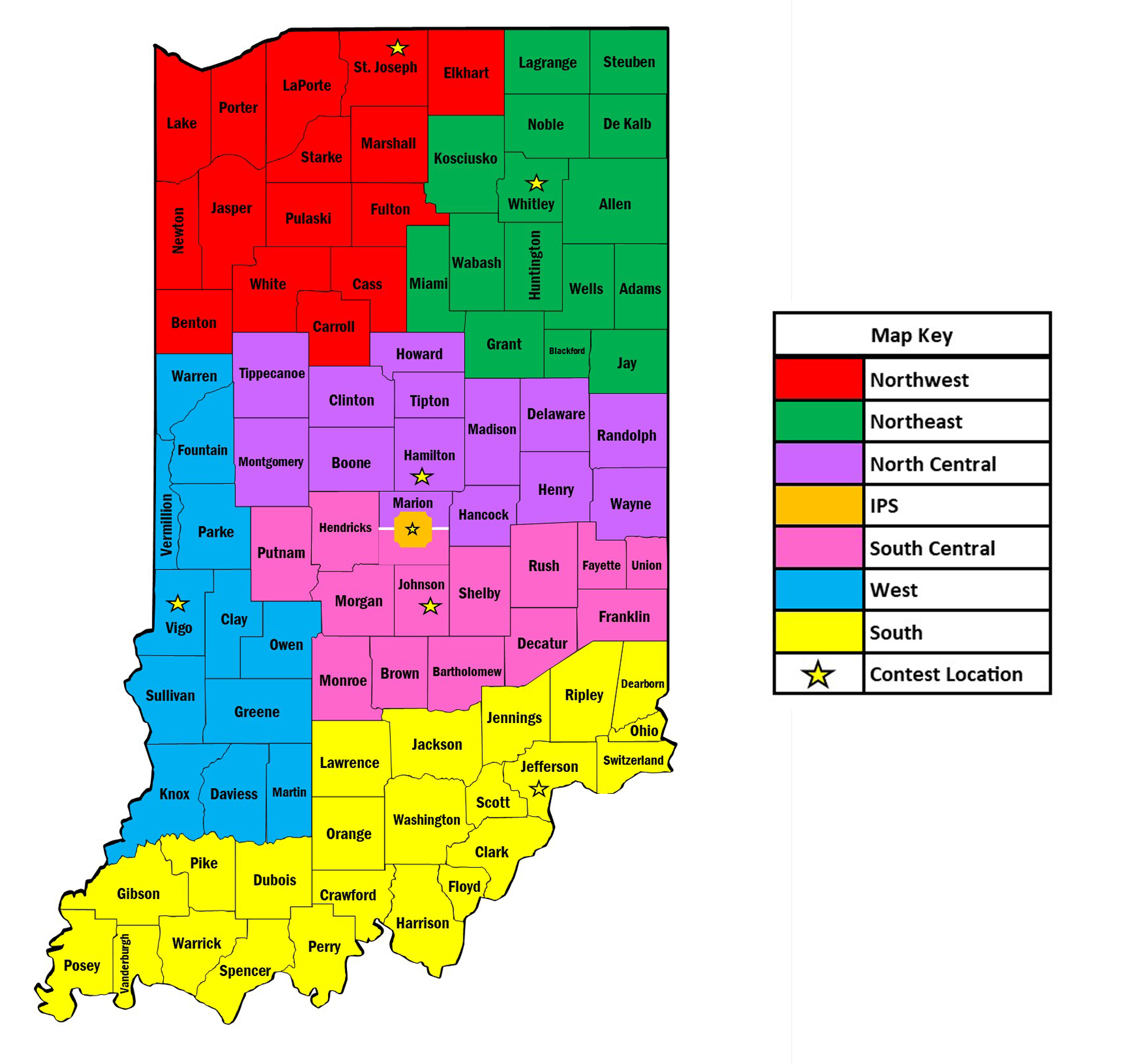 NHDI 2025 Regional Contest Map