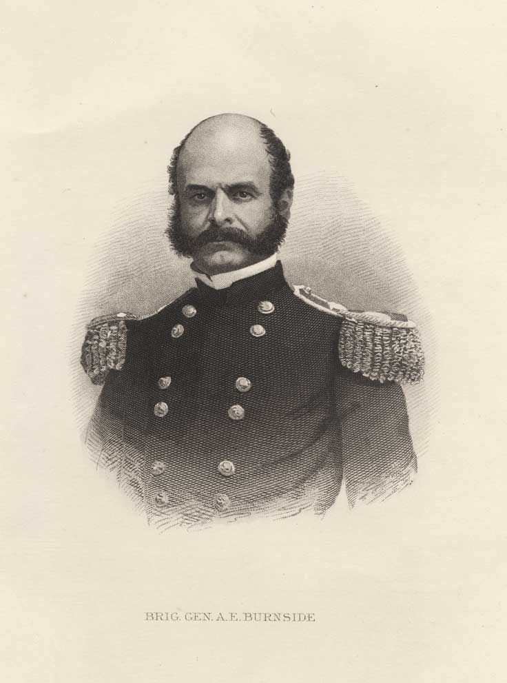 Portrait of Brigadier General Ambrose Burnside.