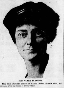 Clara Burnside. Indianapolis Star, May 20, 1928.