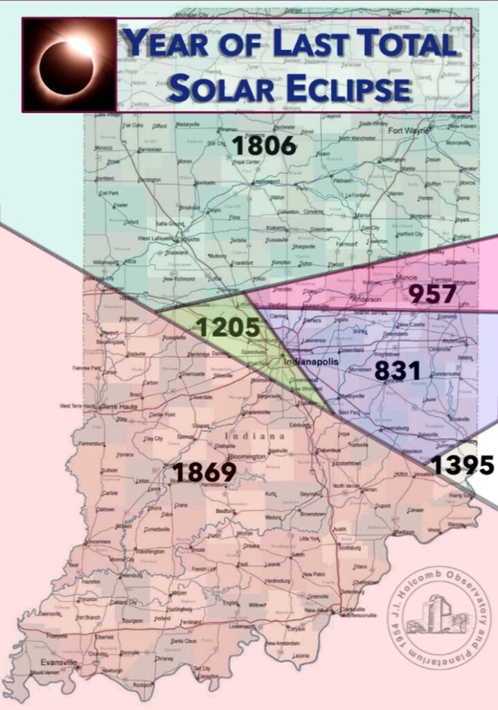 Total solar eclipse 2024 When was the last one in Indiana? Indianapolis?