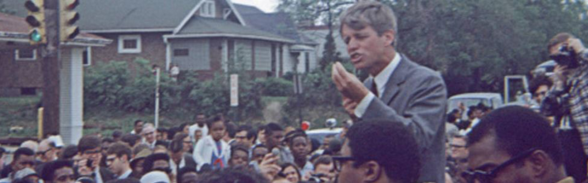Robert Kennedy in Indianapolis in 1968