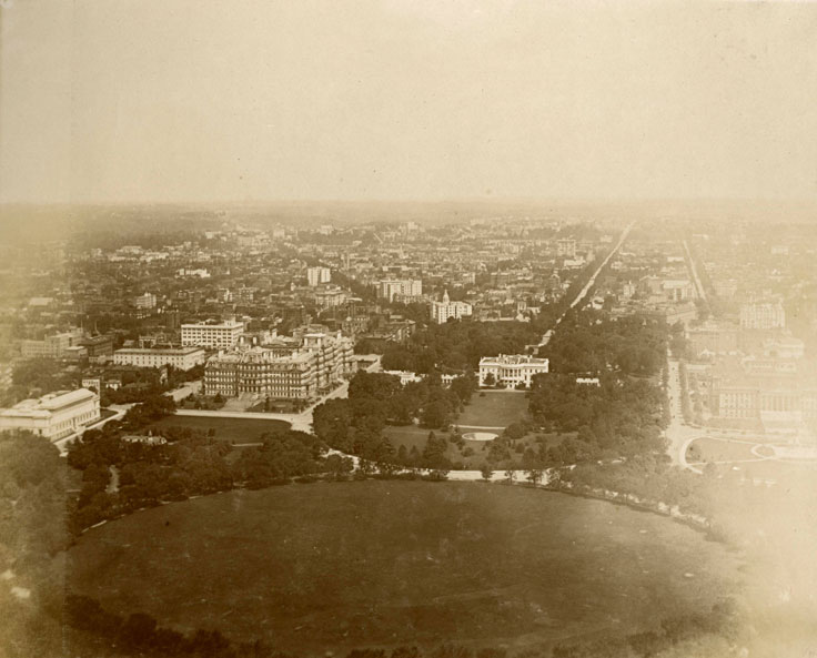 View of White House from the Top of Washingotn Monument, 1905